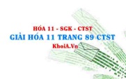 Giải Hóa 11 trang 89 Chân trời Sáng tạo